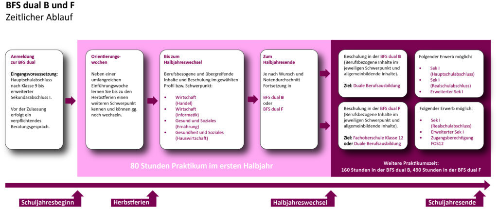 Zeitlicher Ablauf der BFS dual B und F